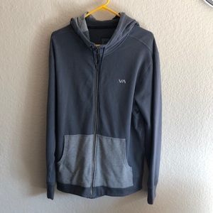 RVCA Large Gray Men’s Zip Up Hoodie